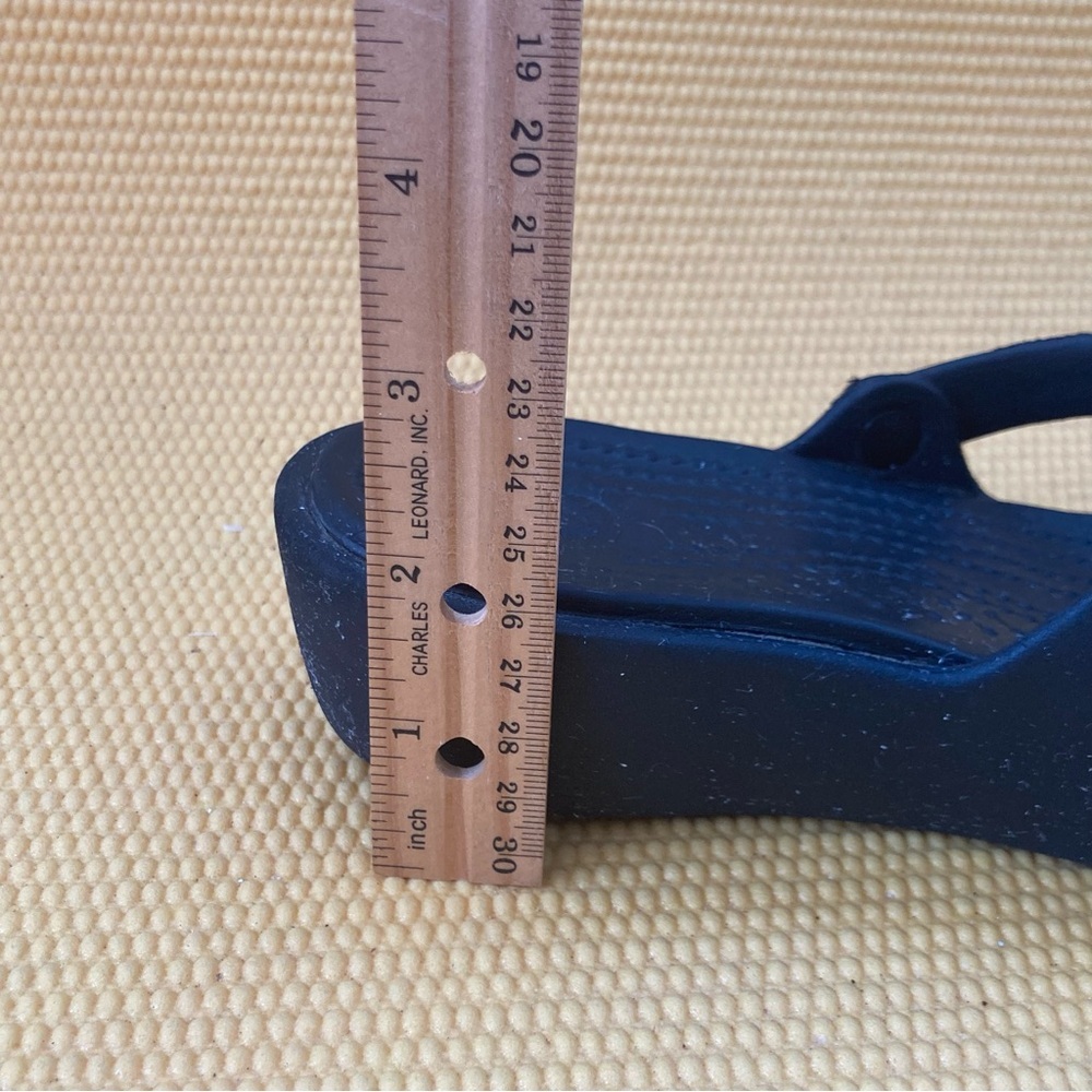 Crocs Patricia Women Black Wedge Sandals Multi Strap Comfort Slides Size 8 - Picture 7 of 9